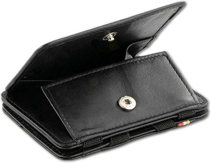 Hunterson Flacher Geldbeutel Fuer Herren aus Leder, Magic Wallet mit RFID-Schutz, Geldboerse mit Kle