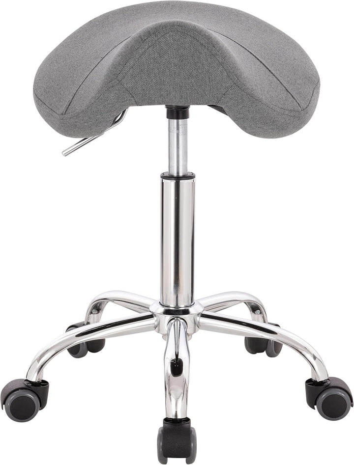 1stuff® Sattelhocker Pony - kompaktes Fusskreuz - gepolsterter Sitz - Höhe bis über 70cm - Rollhocke