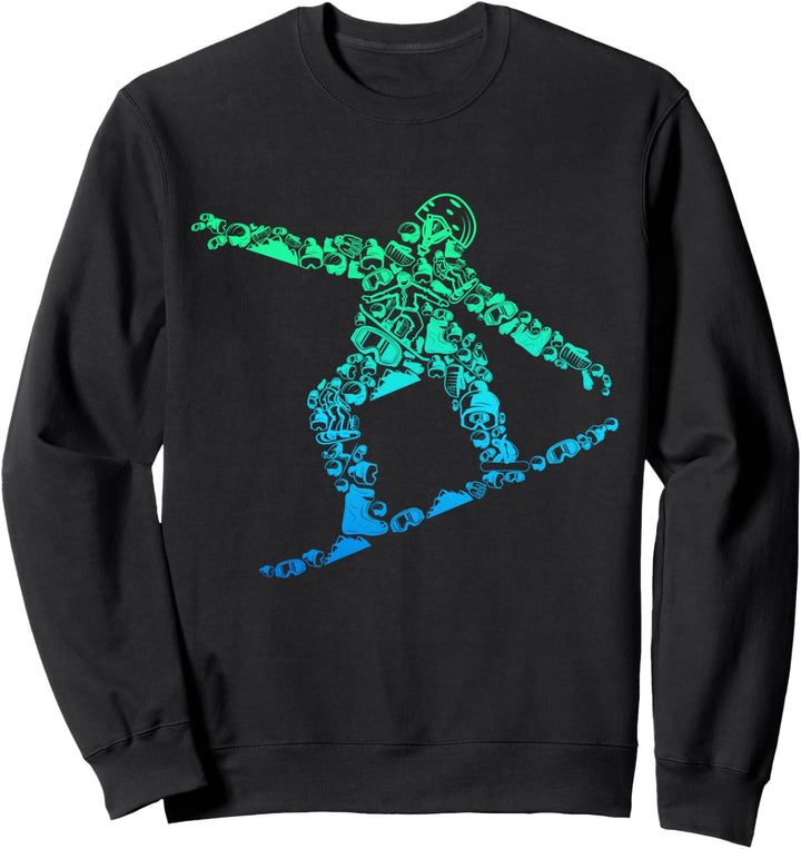 Snowboard Snowboarder Männer Jungen Kinder Sweatshirt