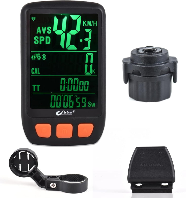 Lixada Fahrrad-Fahrradcomputer, kabelloser digitaler Fahrrad-Tachometer, Kilometerzähler mit wiedera