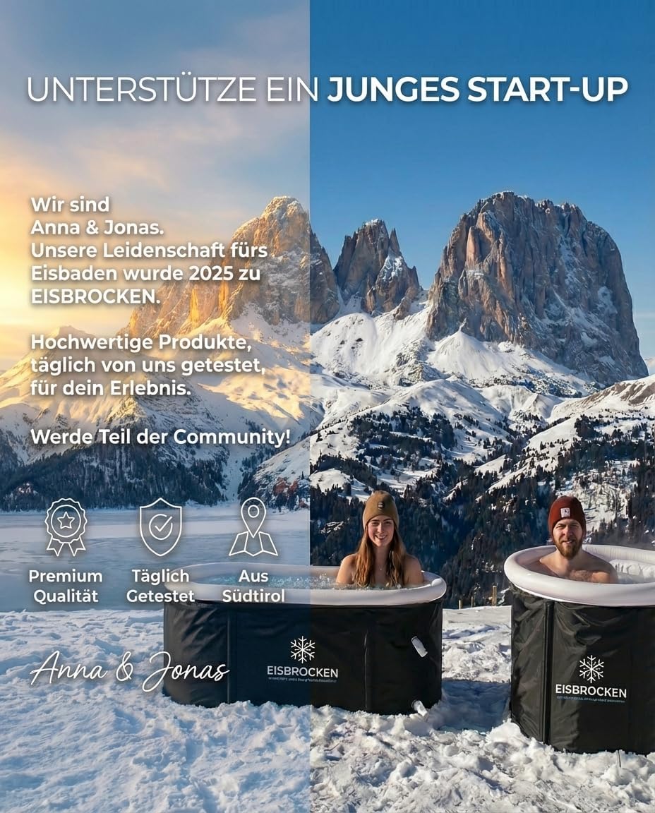 Eisbad Tonne – Faltbare Eistonne 80 cm Ø mit 7-Schicht-Isolierung – Indoor & Outdoor Kältebad für Sp