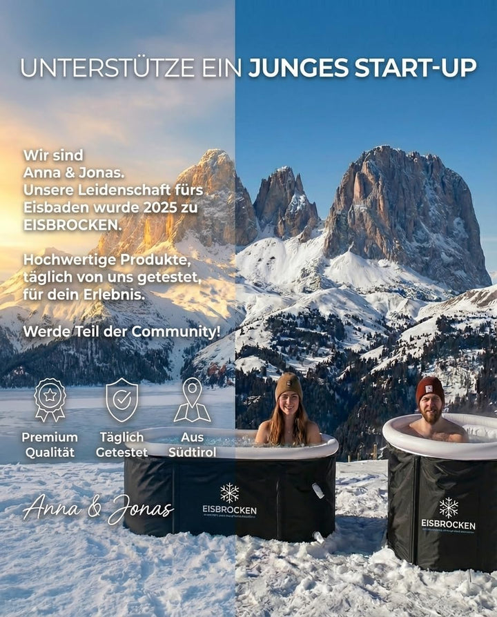 Eisbad Tonne – Faltbare Eistonne 80 cm Ø mit 7-Schicht-Isolierung – Indoor & Outdoor Kältebad für Sp
