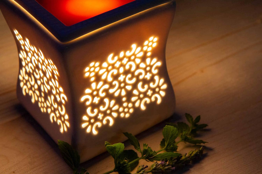 Candle-Brothers elektrische Duftlampe für Zuhause | Duftlampe NATA | Aromalampe für Duftwachs | aumd
