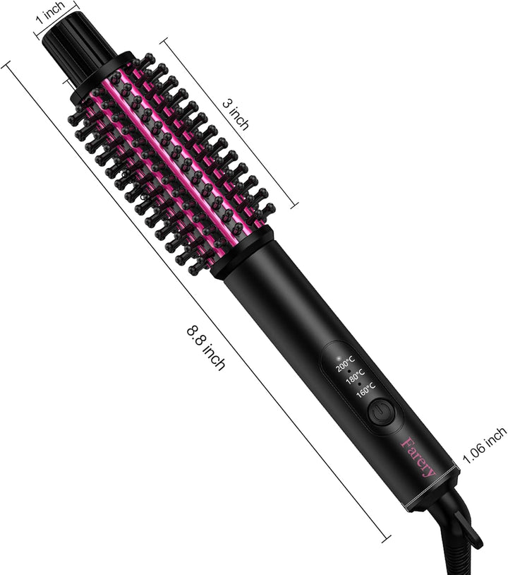 FARERY Mini Thermal Brush Heizbare Rundbürste 25mm für Locken & Volumen, Ideal für kurzes bis mittel
