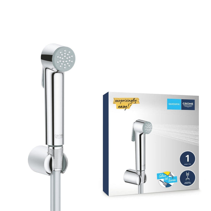 Grohe Vitalio Trigger Spray Wandhalterset 1 Strahlart, chrom, 1 Stück, 26175001 Einzelbett, Einzelbe