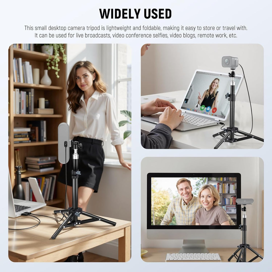 NEEWER Webcam Stativ Stand, Mini Kamera Tisch Stativ mit Handyhalterung, Desktop Tripod kompatibel m