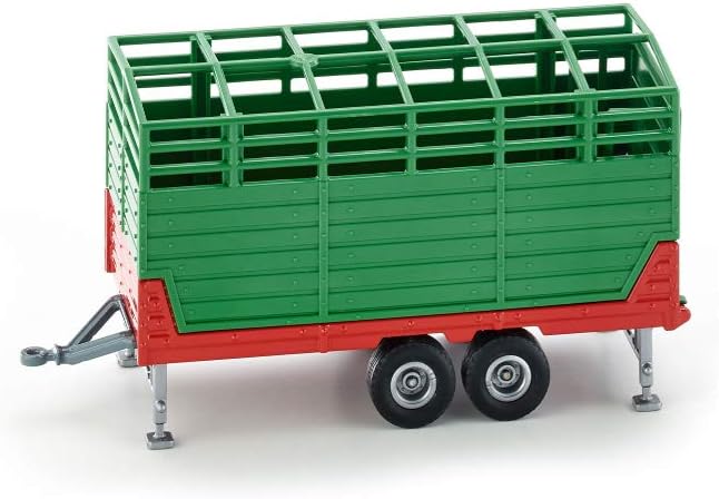 siku 2875, Viehanhänger inkl. 2 Holstein-Kühen, 1:32, Metall/Kunststoff, Grün, Viele Funktionen, Vie