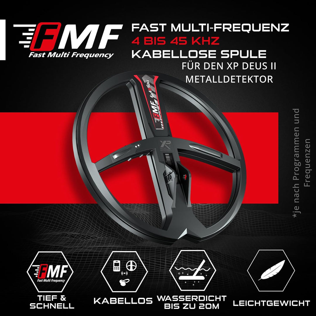 XP DEUS II Doppel-D FMF Suchspule 28 cm