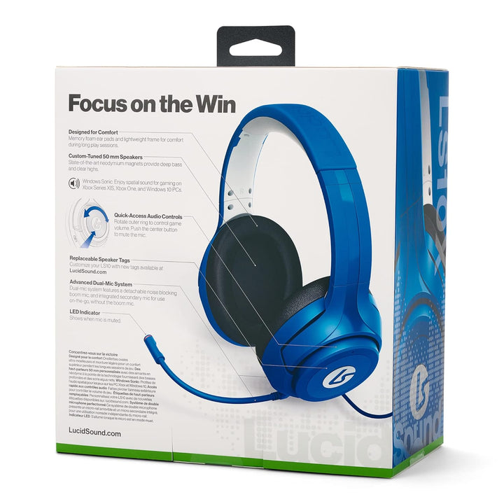 LucidSound LS10X Kabelgebundenes Gaming-Headset für Xbox Series X|S - Schockblau