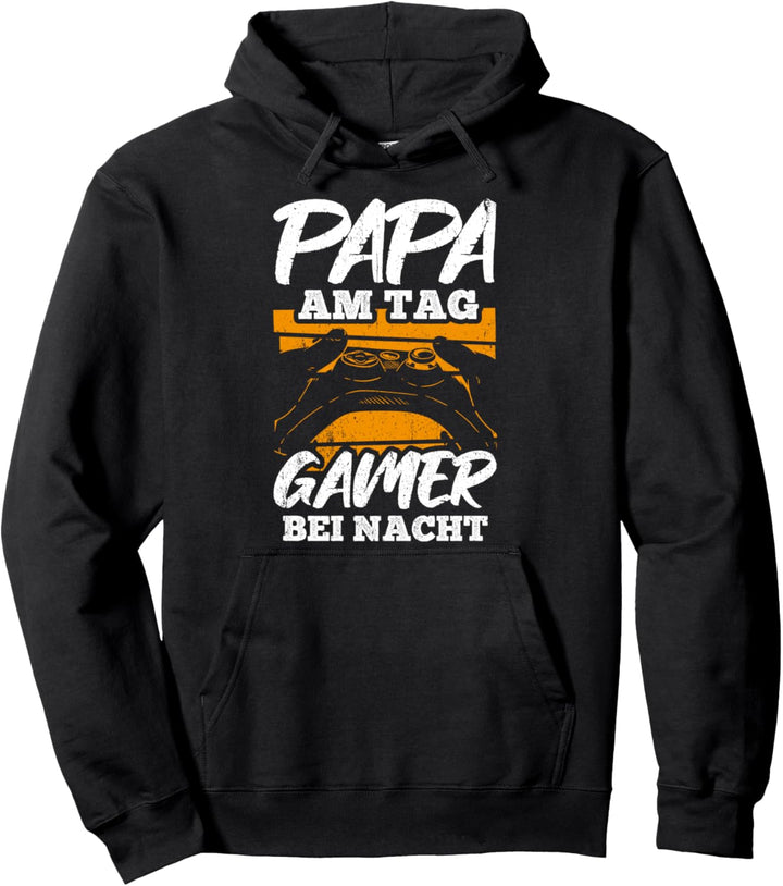 Papa am Tag - Gamer in der Nacht - Geschenke für Väter Pullover Hoodie