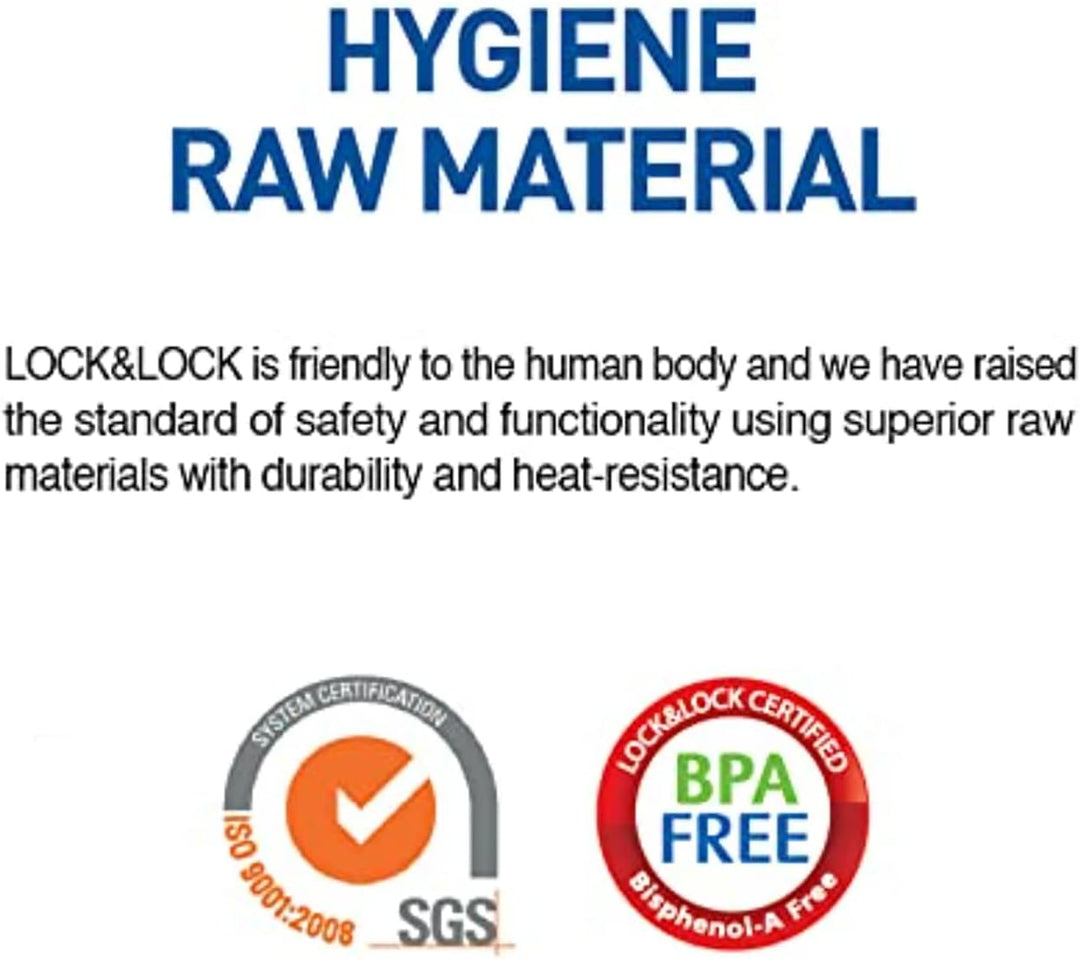 Lock & Lock HPL823 Frischhaltebox, quadratisch, 870 ml, 6 Stück