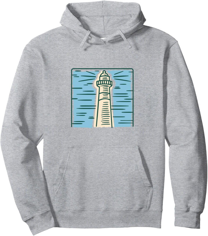 Minimalistischer Leuchtturm Pullover Hoodie