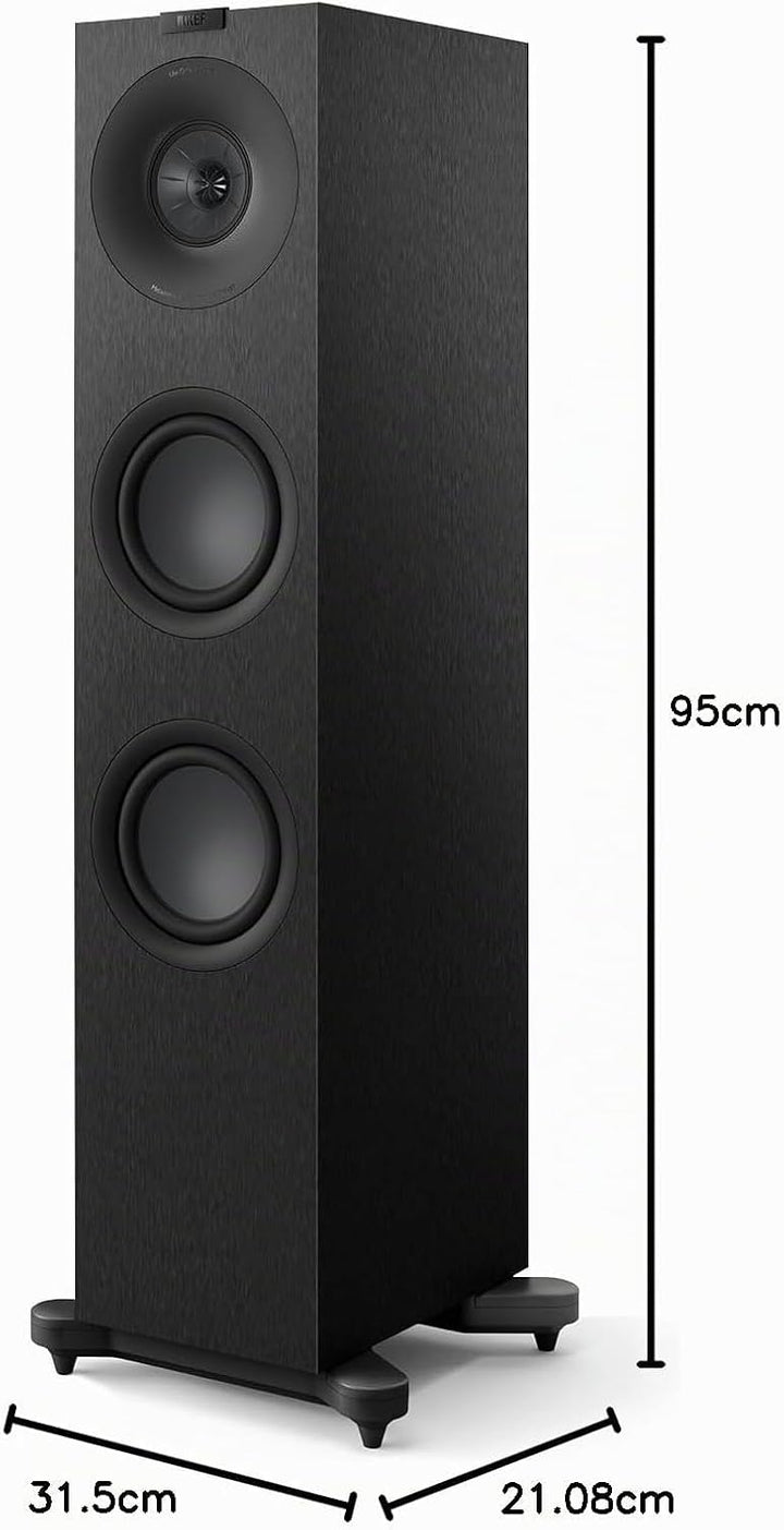 KEF Q7 Meta passiver HiFi-Standlautsprecher, Satin Black | Musik | TV &amp; Heimkino | Gaming | 3-Wege-B