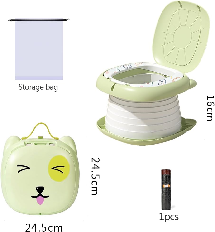 Klapptoilette für Kinder,Kindertoilette Tragbar,Kinder Reise Töpfchen,Töpfchen Faltbar,Tragbare Baby