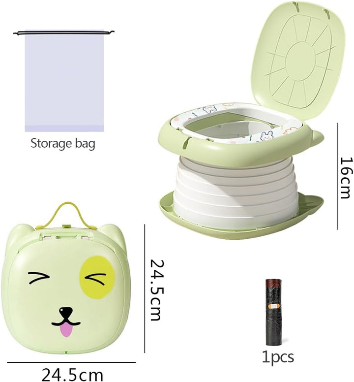 Klapptoilette für Kinder,Kindertoilette Tragbar,Kinder Reise Töpfchen,Töpfchen Faltbar,Tragbare Baby