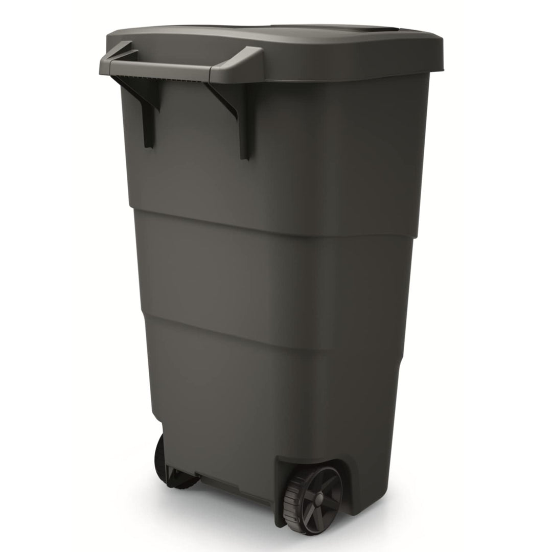 Prosperplast Wheeler 110L Müllbehälter mit Rädern und Deckel Mülltonne Müllgrossbehälter Grossmüllto