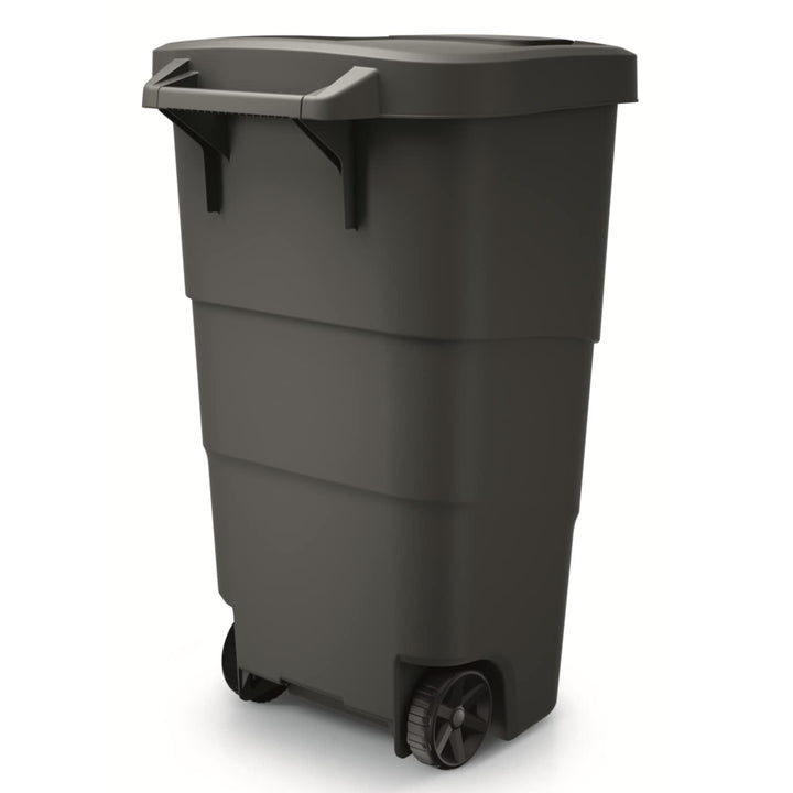 Prosperplast Wheeler 110L Müllbehälter mit Rädern und Deckel Mülltonne Müllgrossbehälter Grossmüllto