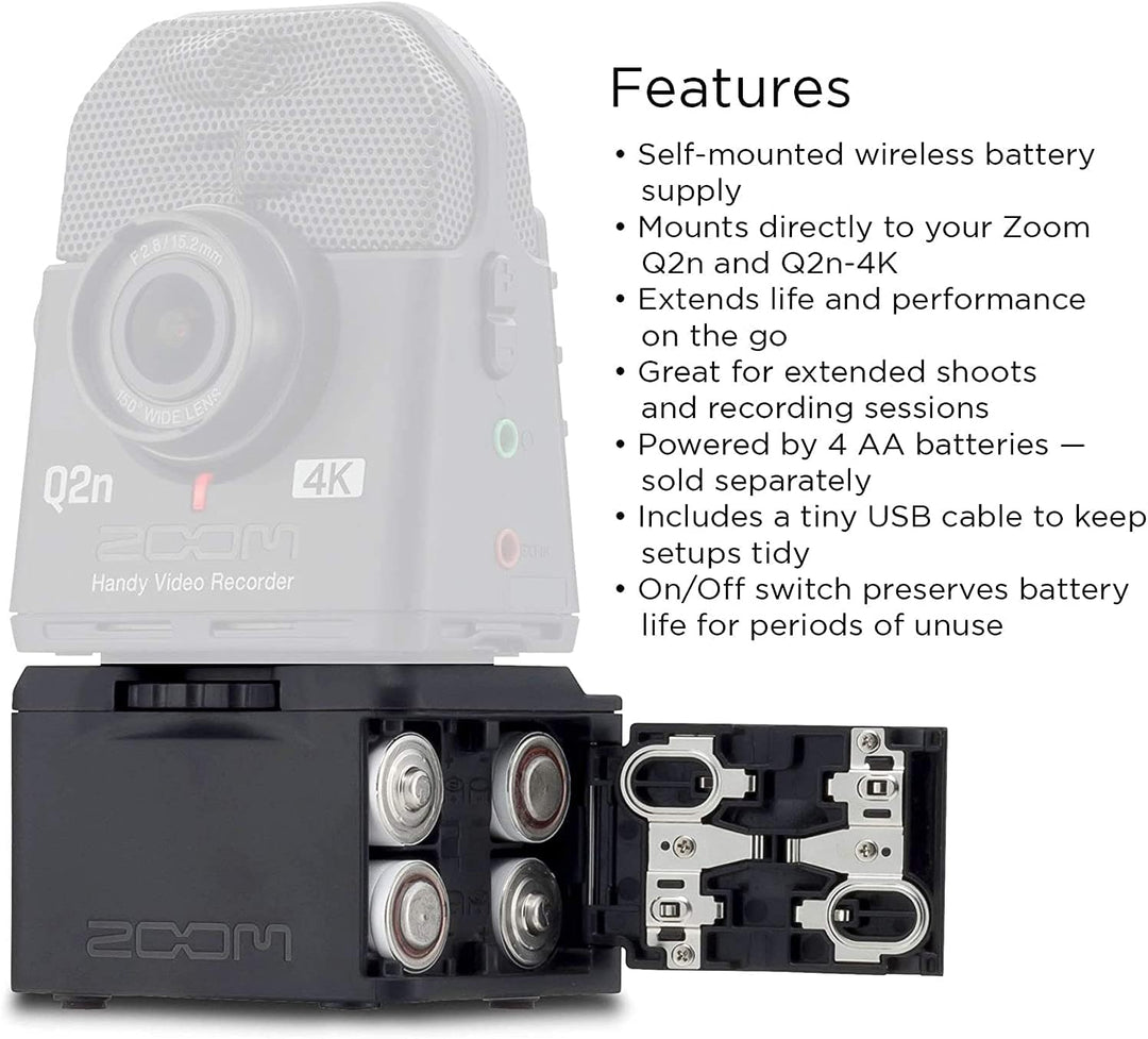 Zoom Q2n-4K/IF - Digitaler Audio-/Video-Recorder & BCQ-2n Akku für Q2n und Q2n-4K