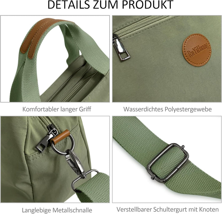 DORRISO Damen Umhängetasche Canvas Handtasche Schultertasche Casual Umhängetaschen Mode Schultertasc