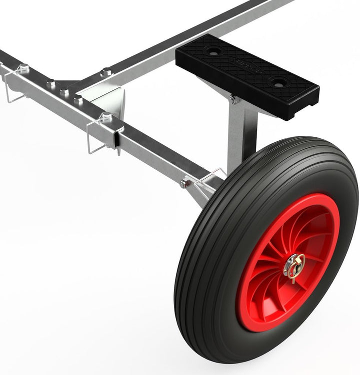 SUPROD Faltbarer Bootswagen, Slipwagen, Handtrailer, TR350 Tr350-b (Schwarz/Rot), Tr350-b (Schwarz/R