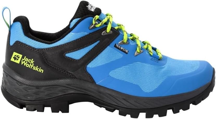 Jack Wolfskin Herren Rebellion Guide Texapore Low MWalking-Schuh 44.5 EU Blue Lime, 44.5 EU Blue Lim