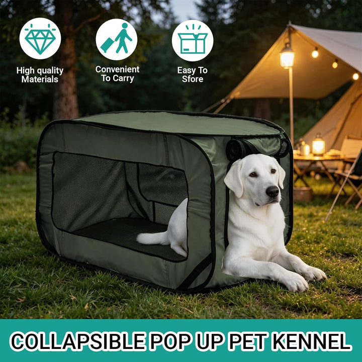 92 * 52 * 52 cm Hundetasche Netzstoff Faltbar Oxford-Gewebe Hundetransportbox Atmungsaktiv tragbar t