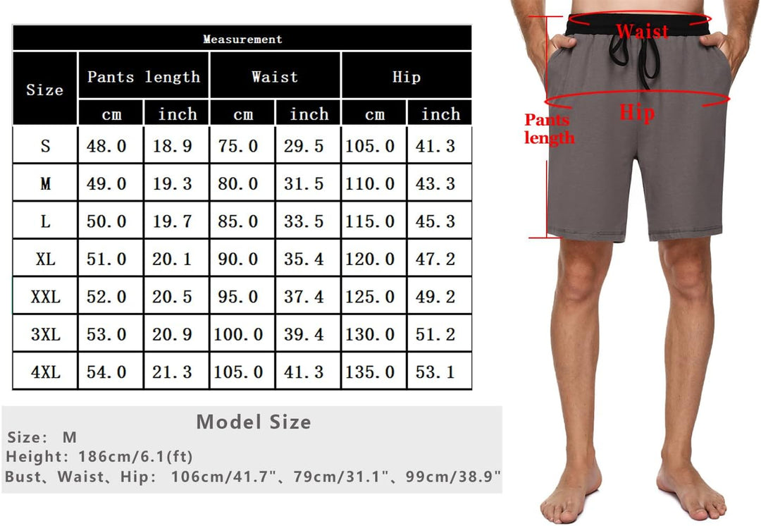 Nieery Schlafanzughose Herren kurz Pyjamhose Männer Schlafhose aus Baumwolle Nachtwäsche Pyjamshorts