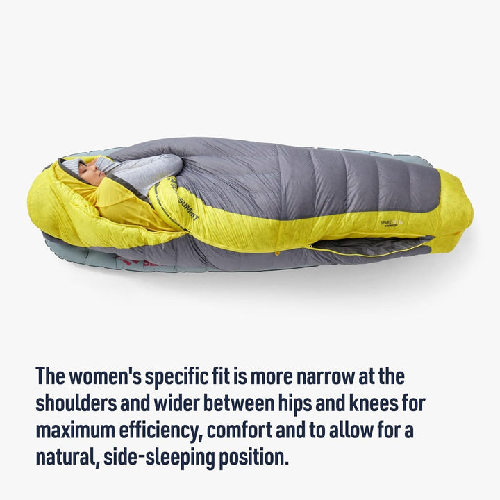 Sea to Summit Spark Ultraleichter Daunenschlafsack für Damen Long 45 Grad, Long 45 Grad