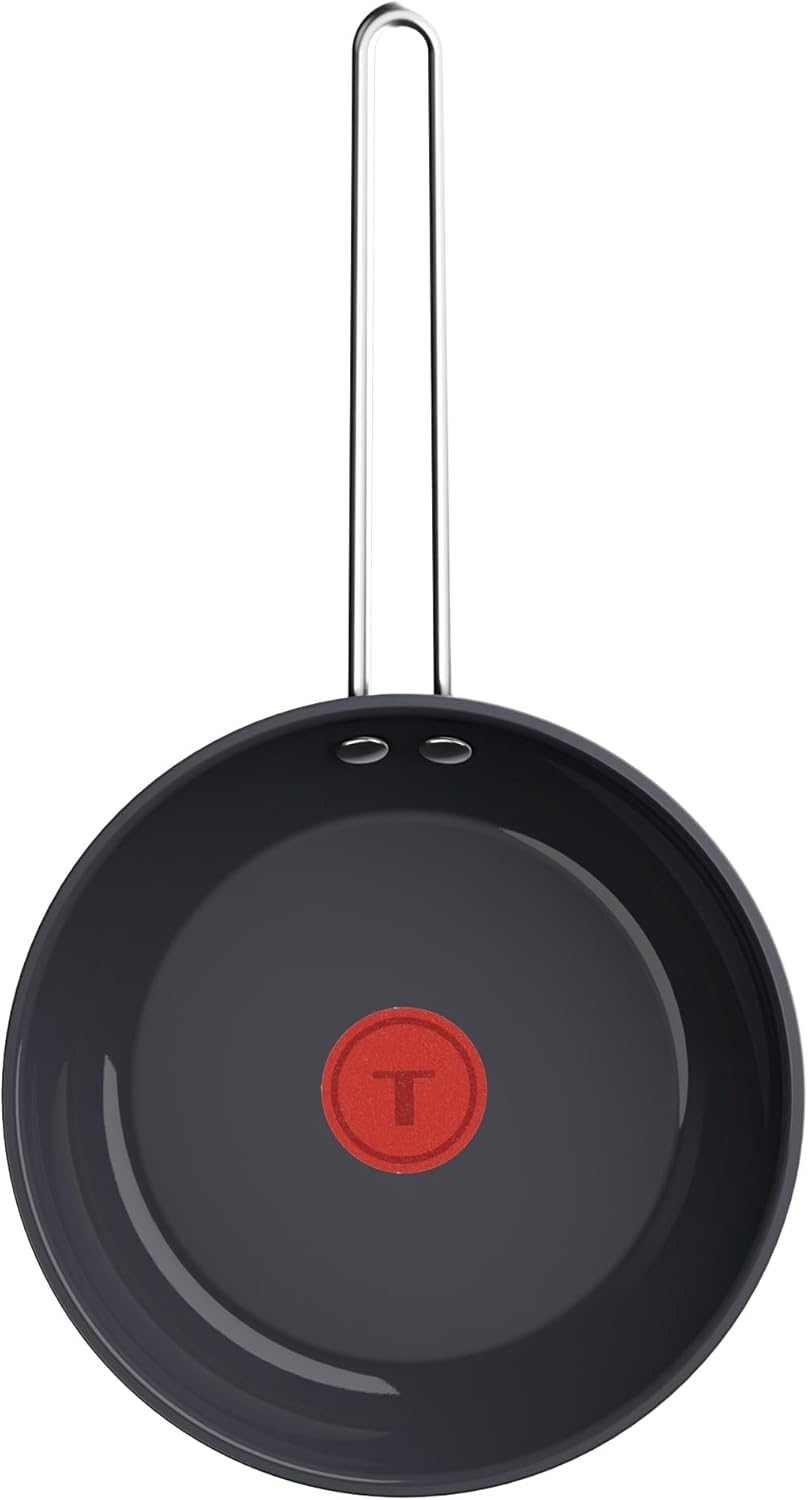 Tefal Nordica Edelstahl-Keramikpfanne 20 cm, Antihaftversiegelung, integrierter Thermo-Signal Temper