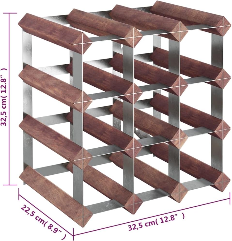 vidaXL Weinregal für 12 Flaschen Weinhalter Weinflaschenhalter Flaschenregal Weinständer Weinflasche
