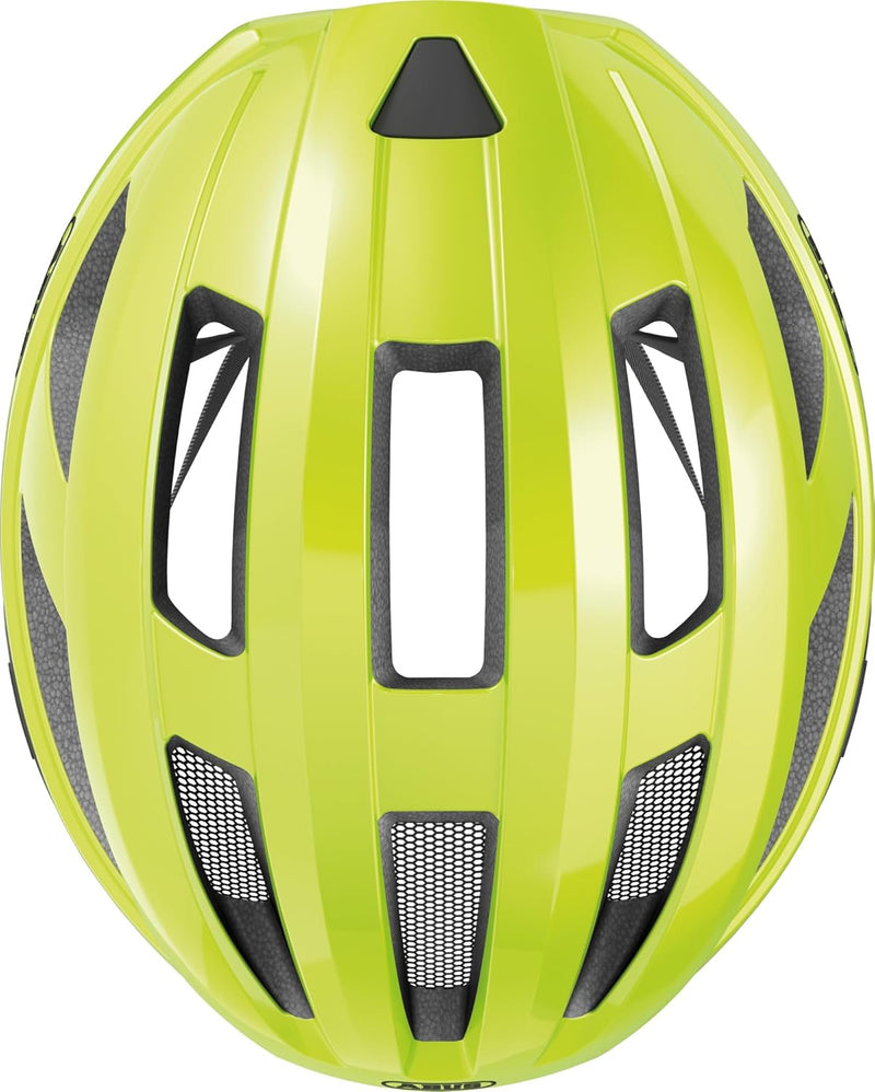 ABUS Rennradhelm Macator - sportiver Fahrradhelm für Einsteiger - auch für Zopfträger/-innen - für D