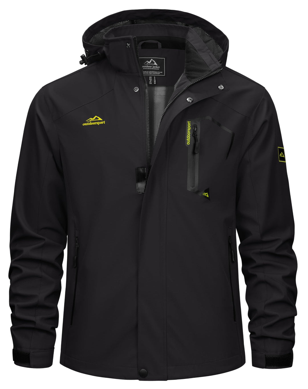 TACVASEN Herren Outdoorjacke Leicht Wasserabweisend Wanderjacke Übergangsjacke Funktionsjacke mit Ab