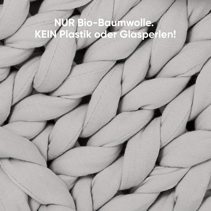 Bearaby Handgestrickte gewichtete Decken aus Baumwolle für Erwachsene – Grobstrickdecke – nachhaltig