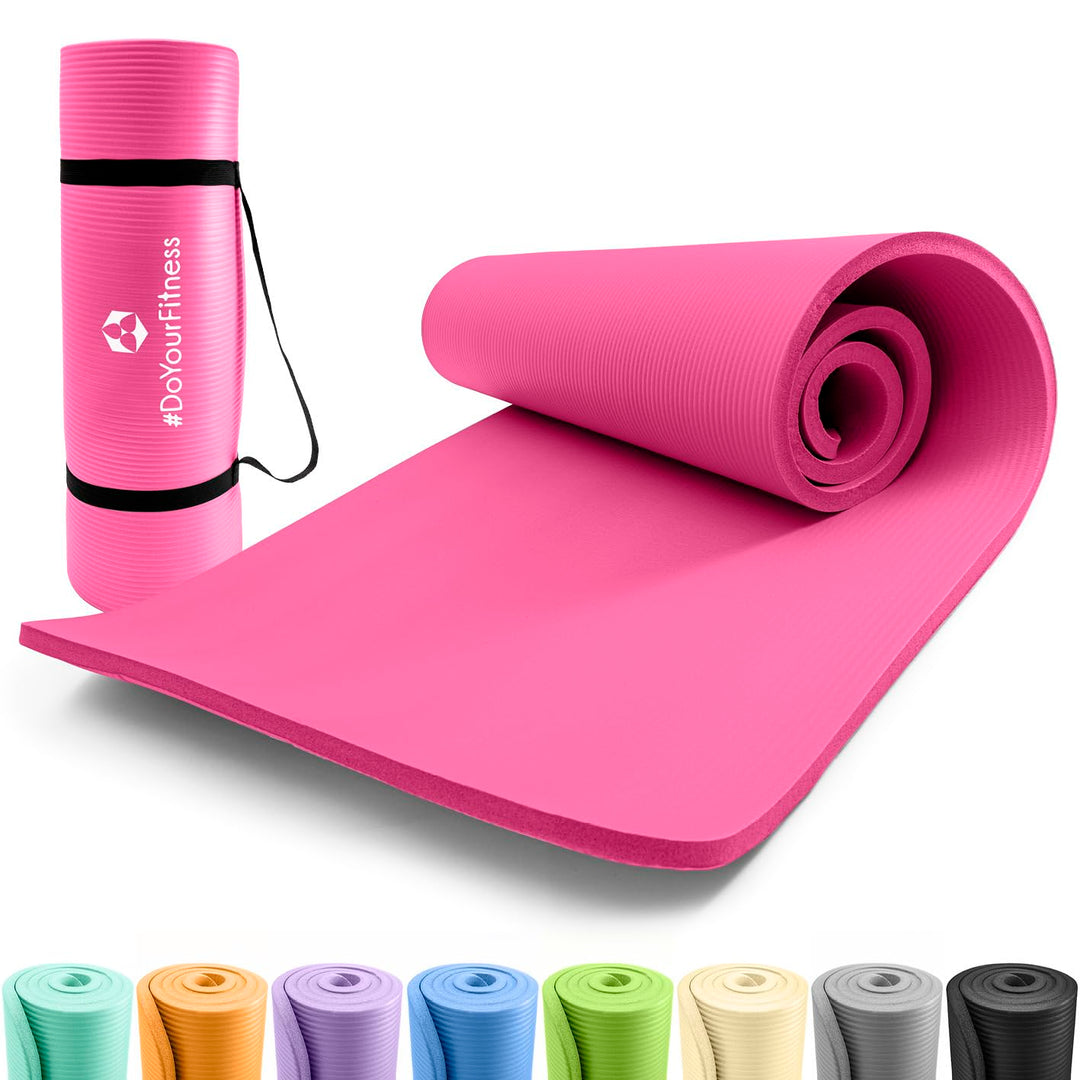 #DoYourFitness Fitnessmatte rutschfest | 183x61cm oder XXL 190x100cm | 0,8-2cm hoch | Gelenkschonend