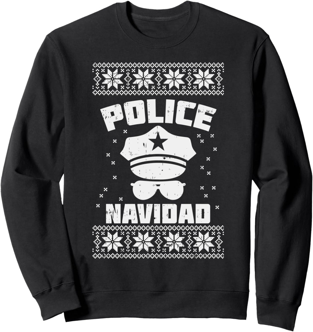 Police Navidad Christmas Cop Policeman Officer Gift Sweatshirt