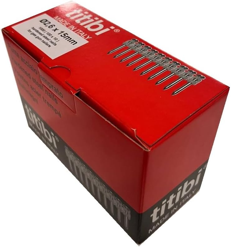 2 x Gas Kartuschen P700 + 1000 titibi Nägel für: Gas Nagler Spit Pulsa 700P/700E (Ø 2,6 x 15mm), Ø 2
