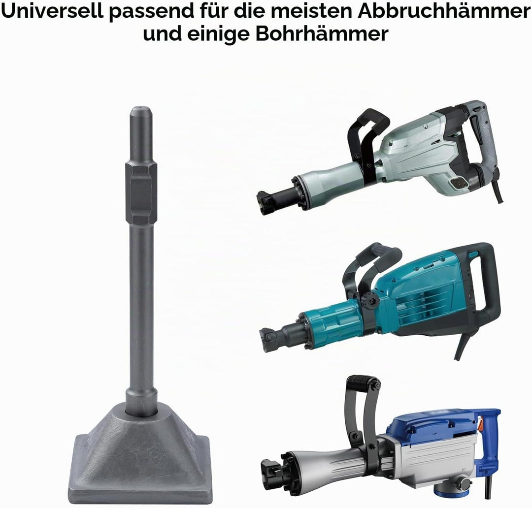 TOPWAY PH65 Presshammer-Bodenstampfer, 9 kg, 1-1/8 Zoll Sechskantstampferschaft und Platte, für Pres