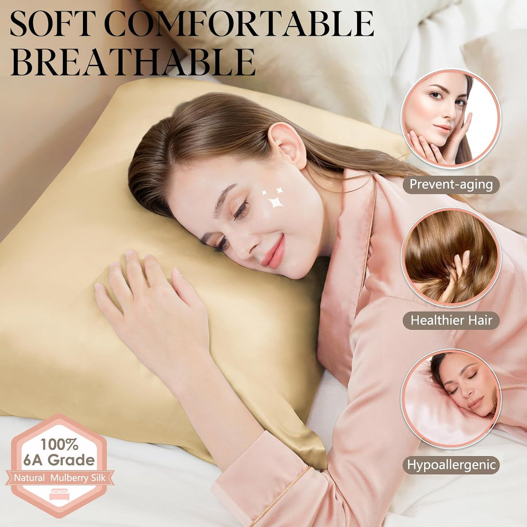 Seidenkissenbezug Jaciu Silk Pillowcase 21 Momme beidseitiger Seidenkissenbezug Kissenbezug Versteck