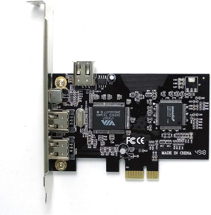 ELIATER PCIe Firewire Karte für Windows 10, IEEE 1394A PCI Express Controller 4 Ports (3 x 6 Pin und