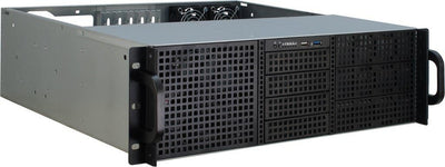 INTER-TECH IPC 3U-30240 48,26cm 19Zoll 6X 5,25 EXT. 12x 3,5 int. 14x 2,5 int. o. PSU
