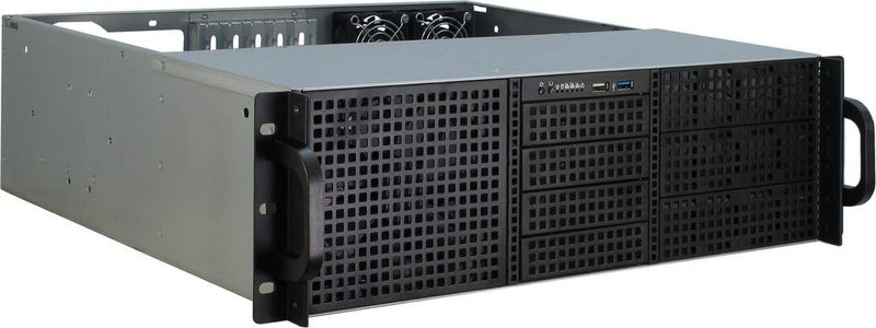 INTER-TECH IPC 3U-30240 48,26cm 19Zoll 6X 5,25 EXT. 12x 3,5 int. 14x 2,5 int. o. PSU