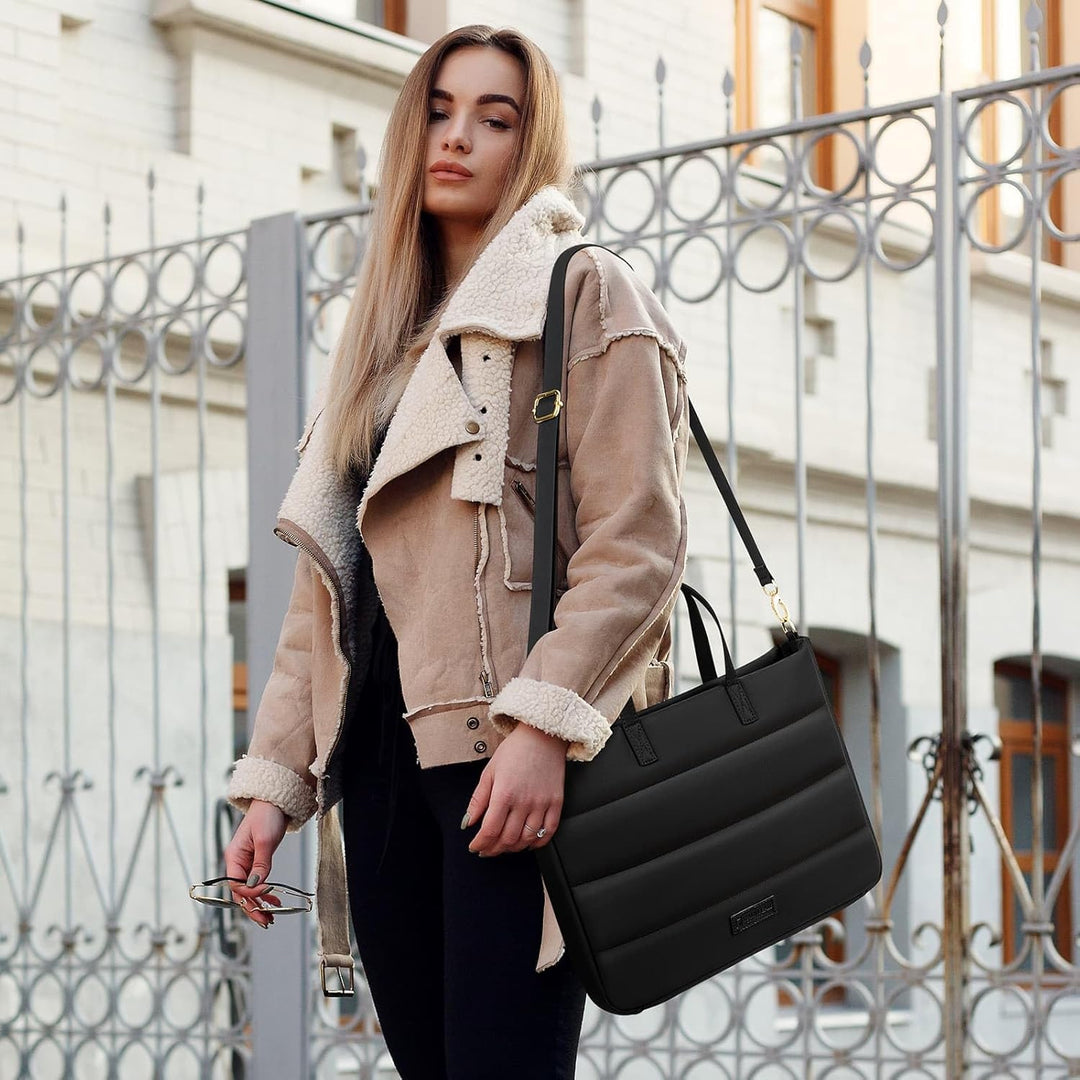 RAINYEAR 13-14 Zoll Damen Laptoptasche Aktentasche für Macbook Notebook Chromebook, Elegante Tasche