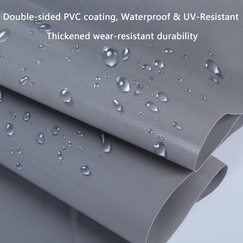 Jianyana Outdoor Vorhang Mit 30Mm öSen, 650G/M² Plane Transparente Vorhang Wasserdichter Plane Trenn