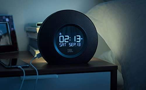 JBL Horizon Radiowecker in Schwarz – Dual Wecksystem über Bluetooth, UKW-Radio und Weckton – LED Nac