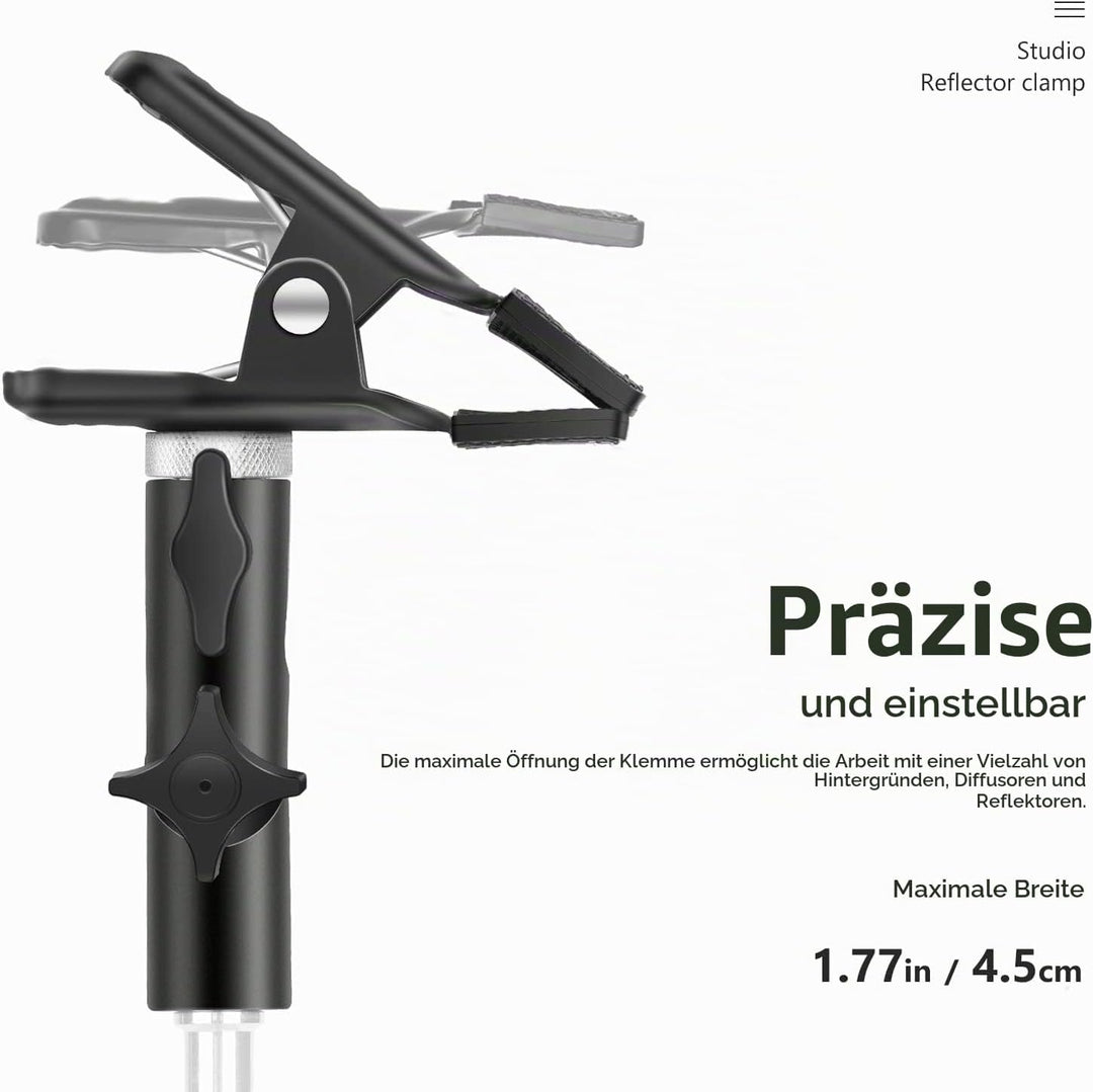 NEEWER Fotostudio Schwerlast-Klemmhalter aus Metall mit 5/8-Zoll-Lichtstativbefestigung für Reflekto
