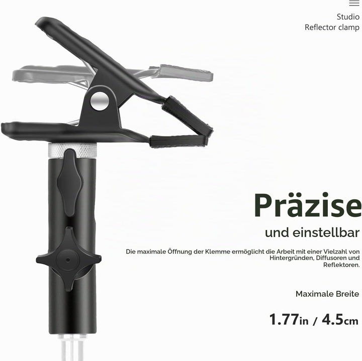 NEEWER Fotostudio Schwerlast-Klemmhalter aus Metall mit 5/8-Zoll-Lichtstativbefestigung für Reflekto