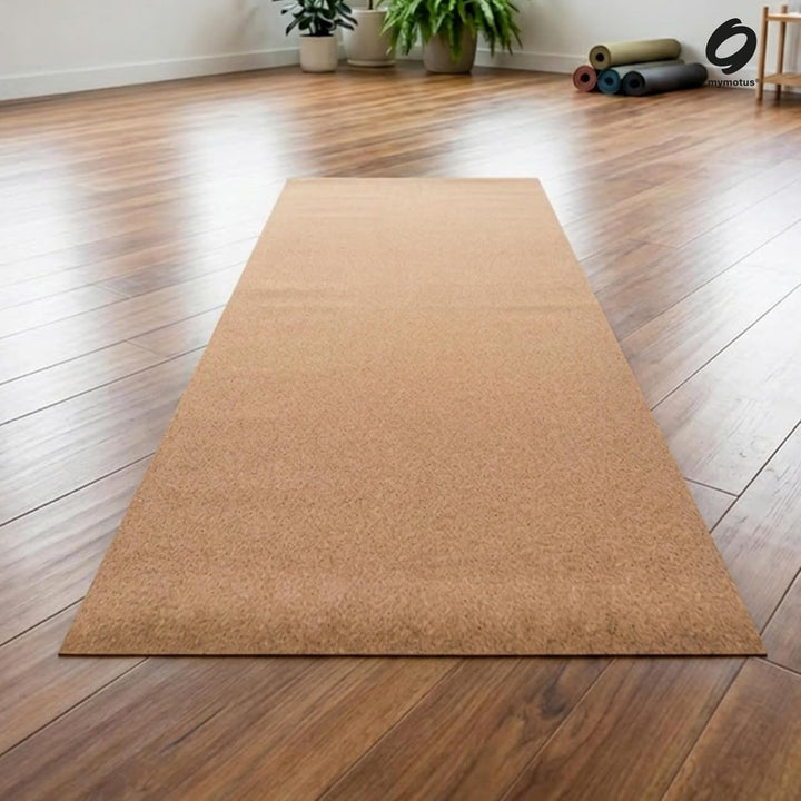 Kork Yogamatte rutschfest | inkl. Tragegurt | 183x61x0,5cm | extra dick & breit | Öko Gymnastikmatte
