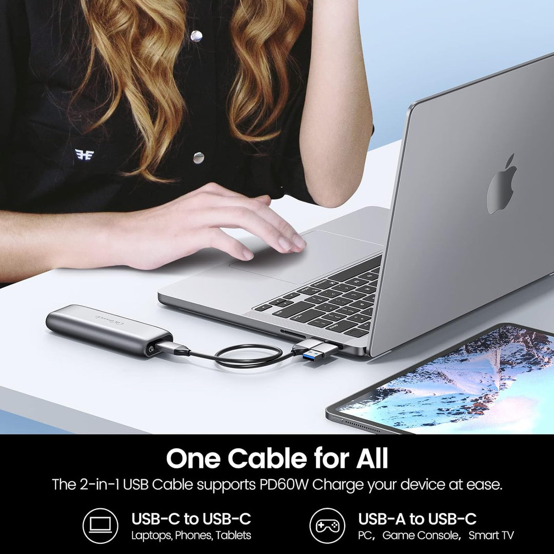 GiGimundo M.2 NVMe SSD Gehäuse 10Gbit/s, Werkzeuglos 3.2 Gen 2 M.2 Festplattengehäuse Aluminium für