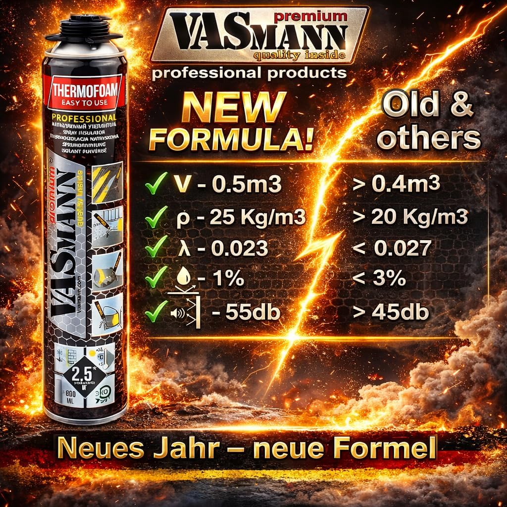 24x890ml PU-Sprühdämmung & Sprühisolierung – Effektive Wärmedämmung für Dach, Kellerdecke & Wände |