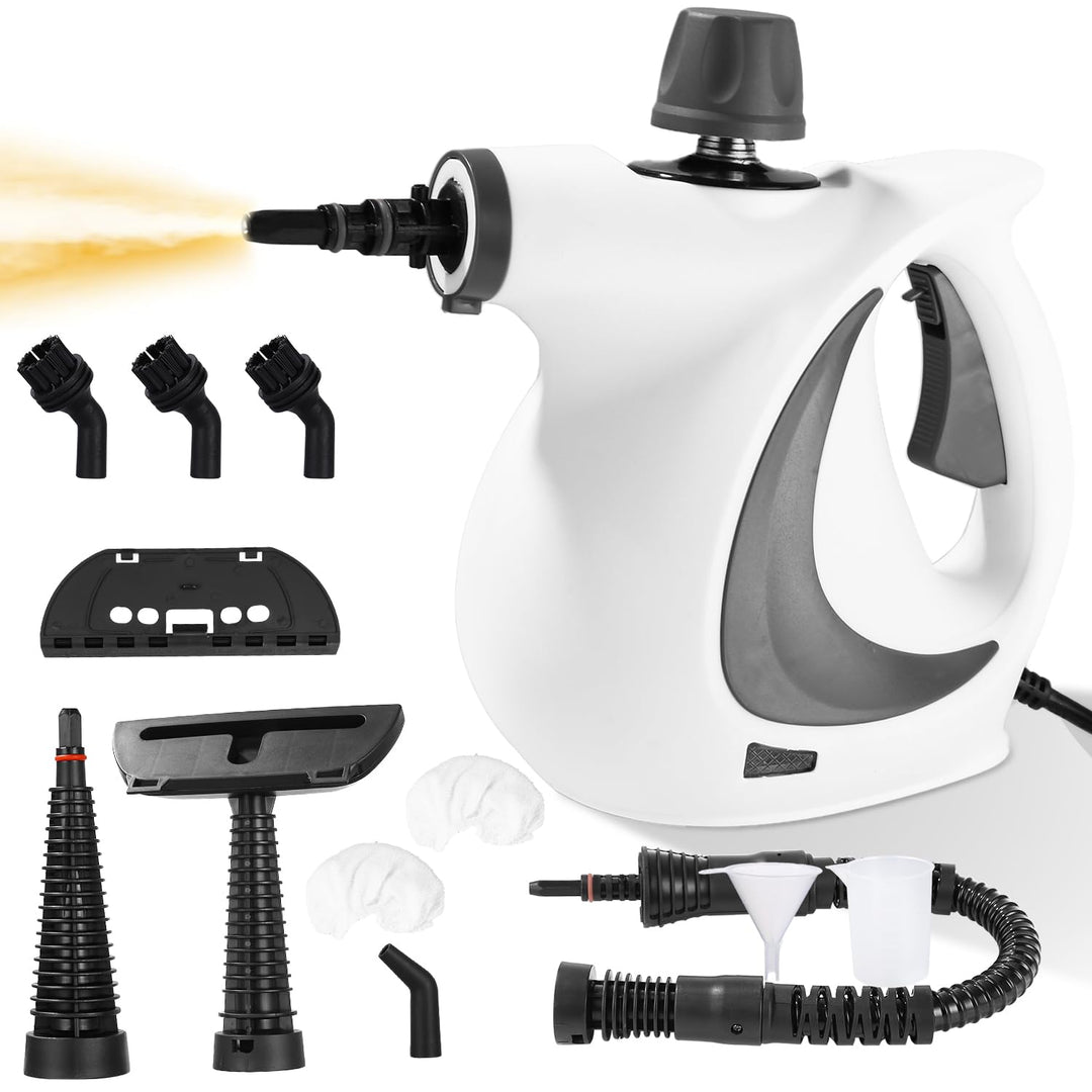 Dampfreiniger, 1050W Dampfreiniger Handgerät mit 12 Zubehör, 3,2 bar Dampfdruck Hand Steam Cleaner,